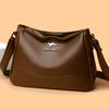 Middle-Aged Women's Bag Soft Leather Shoulder Bag Crossbody Bag Mother Bag