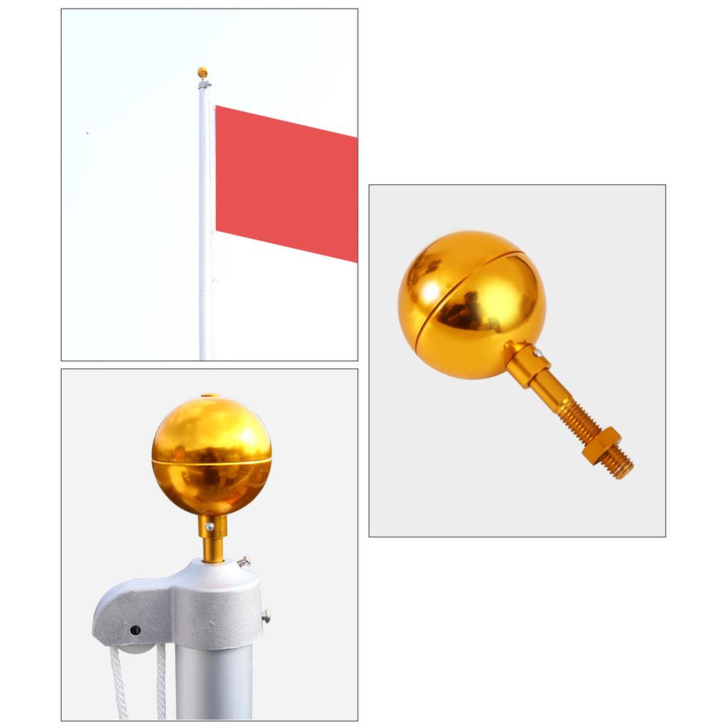 Погодоустойчивый навершие для флагштока Прочное навершие-шар для флагштока Украшение Погодоустойчивые дизайны Сфера для использования на открытом воздухе