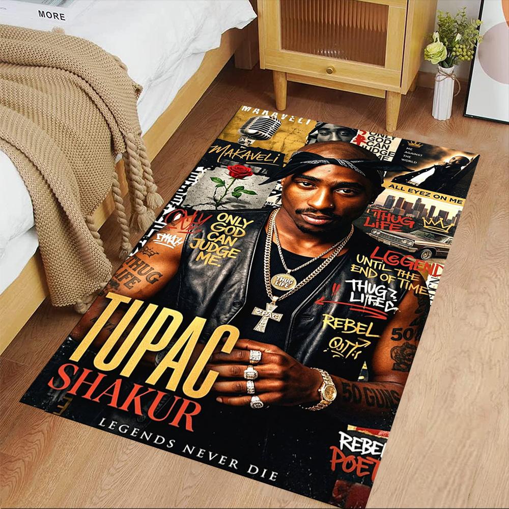 2pac Floor Mat Perfect for Outdoor Living Rooms Playrooms Bedrooms Antislip Carpet Decorate Offices Luxury Gift for Birthday, Christmas, Wedding
