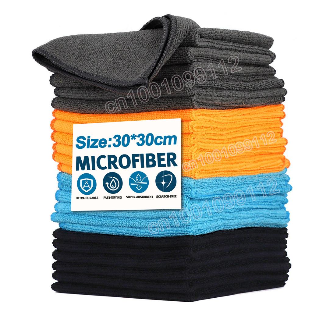4/12/20PCS Microfiber Cleaning Cloth Soft Absorbent Wash Dishcloth Reusable Window Car Clean Towel Household Cleaning Rags
