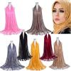 Women Girls Headwear Headscarf Luxury Head Scarves Hijab Shawl Scarf Hollow Tassel Scarf Head Wrap