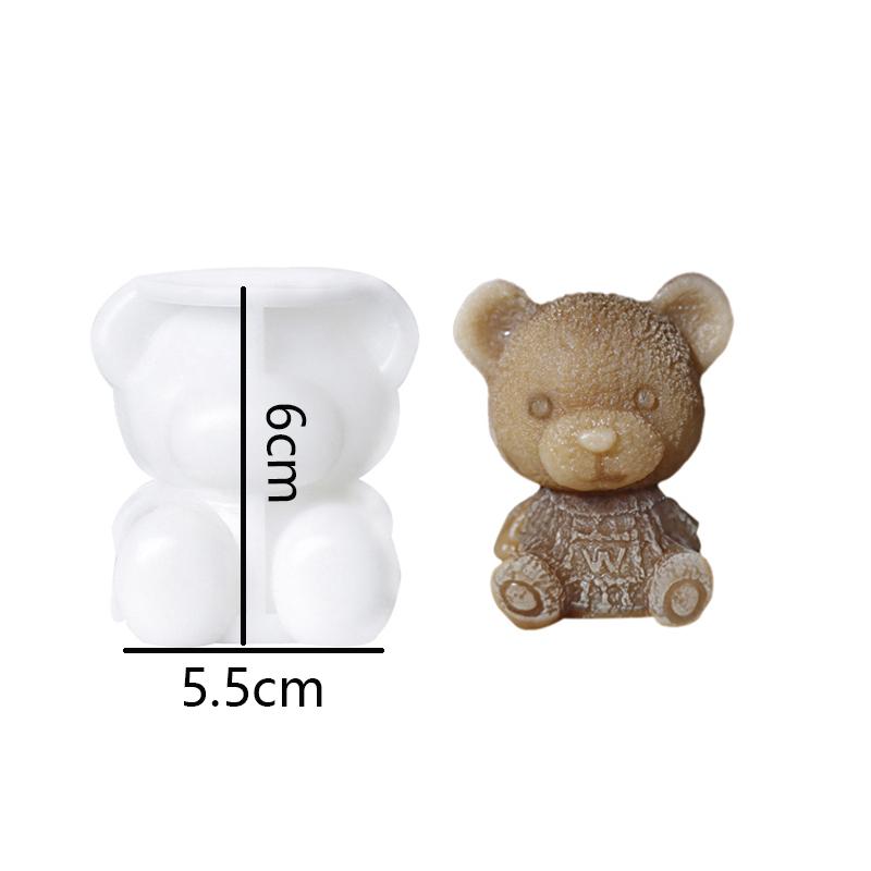 3d Ice Cube Maker Little Teddy Bear Shape Chocolate Cake Mould Tray Ice Cream Diy Tool Whiskey Wine Cocktail Silicone Mold