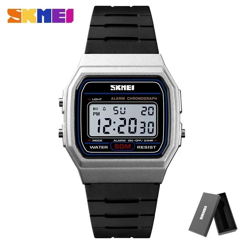 SKMEI 1412 Sports Couple Watches Relogio Feminino Fashion Women Digital Watch Waterproof Display Date Week Female Wristwatch