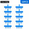 10Pcs Plastic Aquarium Air Splitter 4/5/8mm Oxygen Gas Diverter  for Fish Tank Air Pump Oxygenation