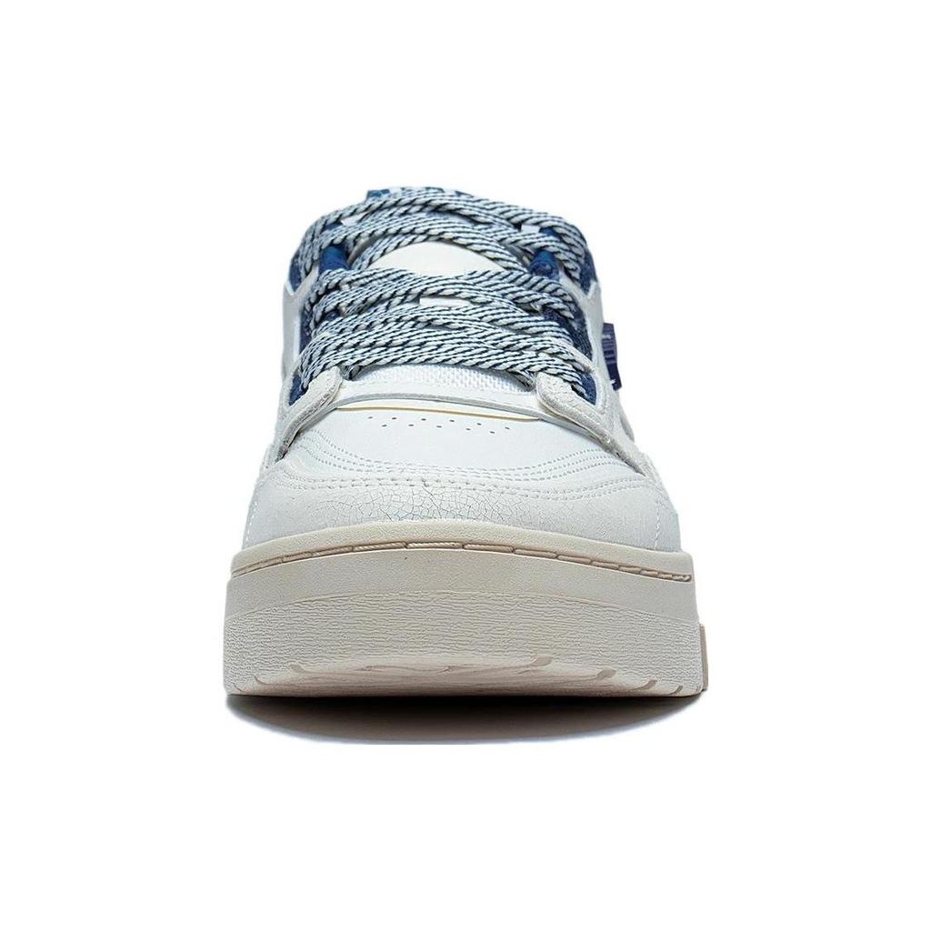 Li Ning 001 Btc Prm прочные дышащие низкие кроссовки для скейтбординга мужские белые синие AGCT003-1