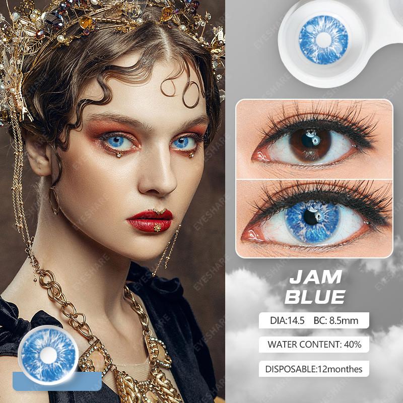 Eyeshare Косплей Фиолетовый Цвет Контактные Линзы для Глаз Синие Линзы Colorcon Аниме Coser Линзы Макияж Глаз Pupilentes