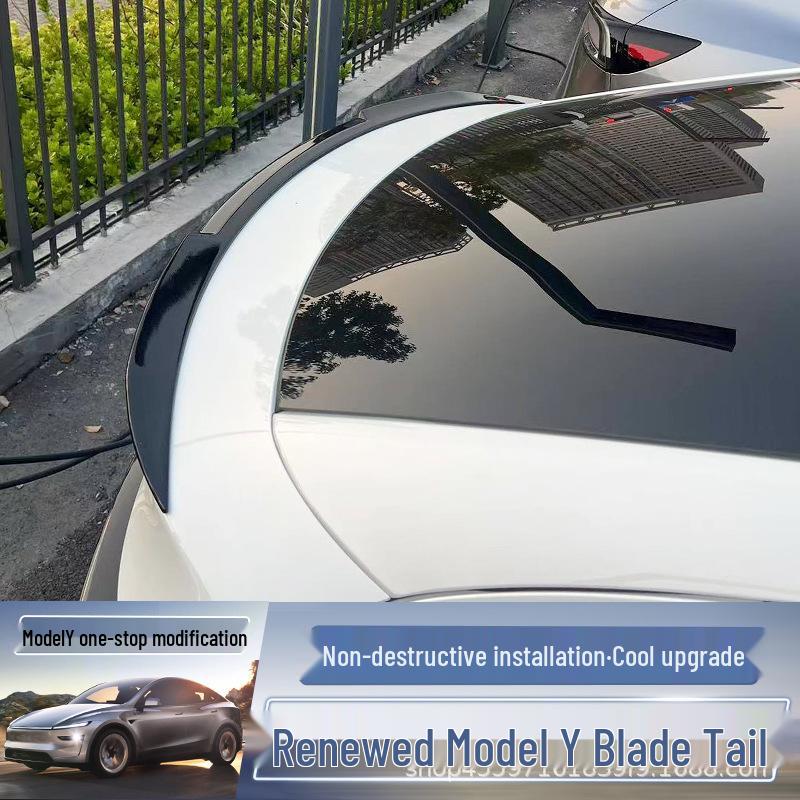 Compatible Rear Wing for 2025 Tesla Model Y High-Performance Original Blade Modification