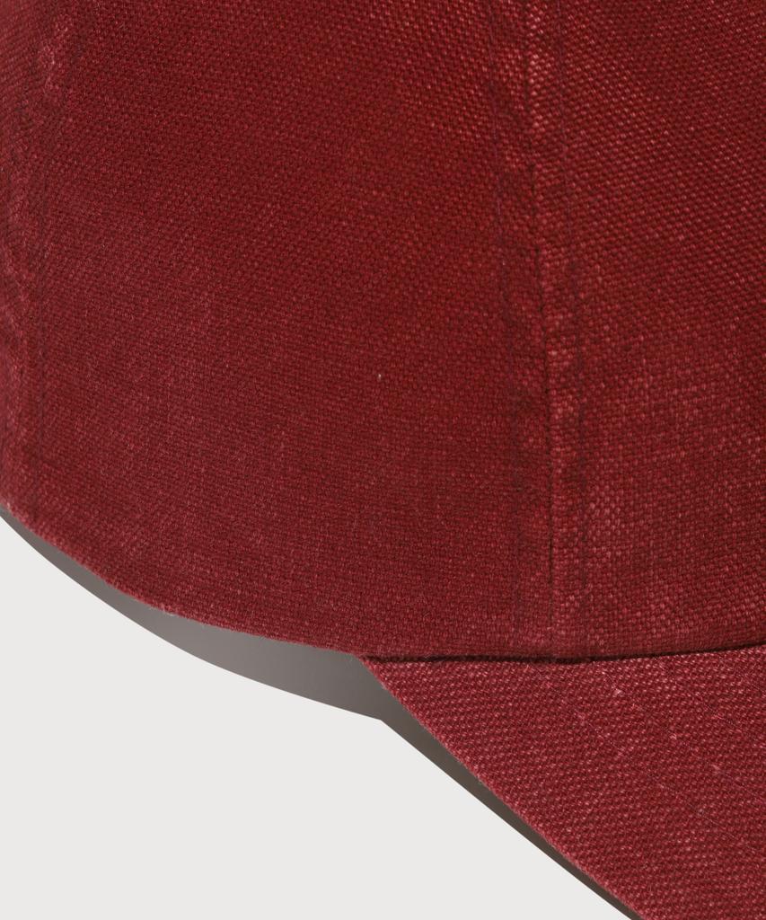 COVERNAT Кепка-шестиклинка Oxford Washed с логотипом C, цвет бордовый