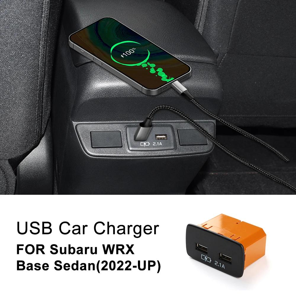 For Subaru WRX 2025 2025 2025 Base Sedan USB Charger 12V 2.1A Power Adapter Socket Mobile Phone Charge RHD LHD With Data Cable