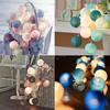 USB Cotton Ball LED Light String Holiday Lights Hanging Decor Lamp Christmas Wedding Garden Party Outdoor Decor Lantern