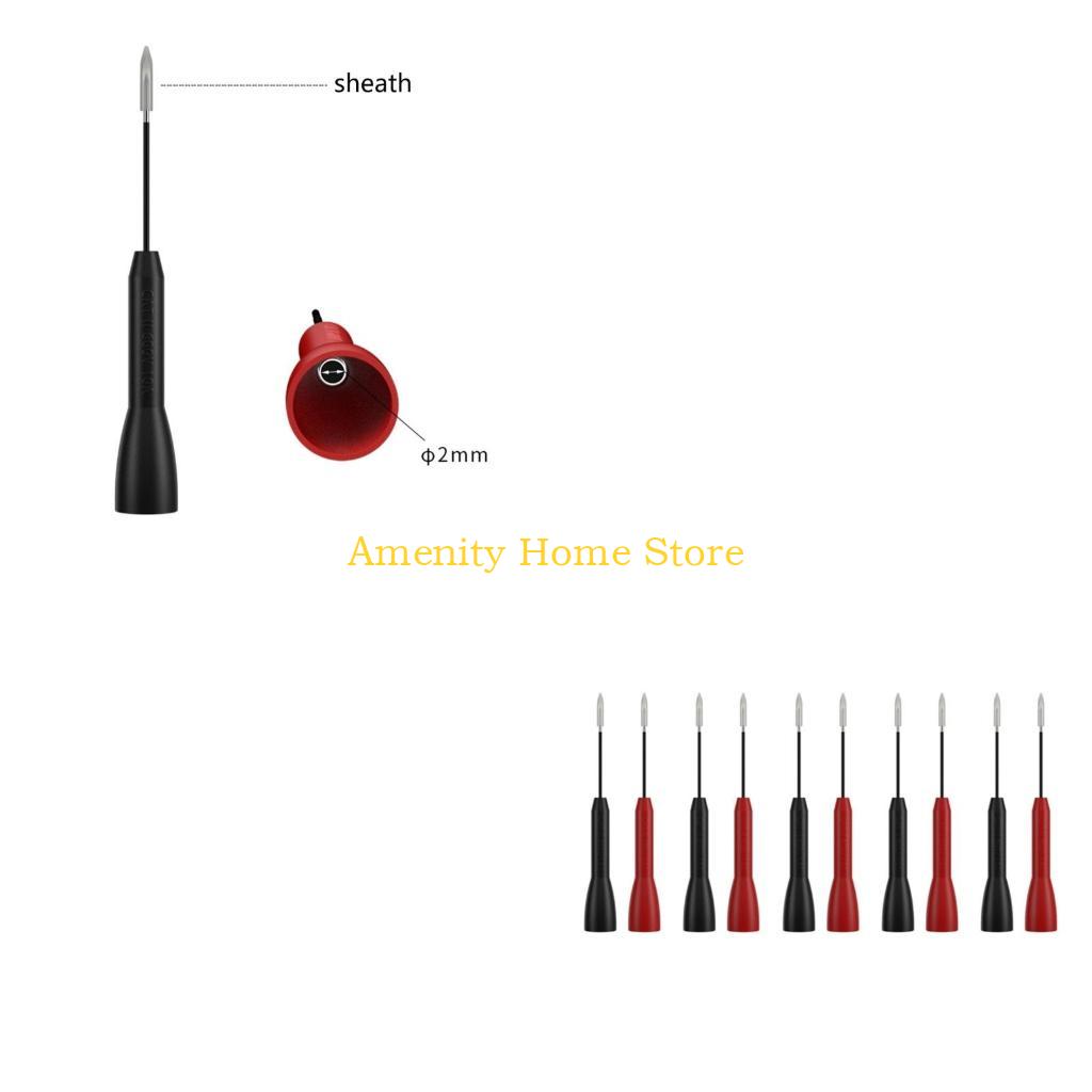 F26C 2/10Pcs Flexible Back Probe Pins 0.7mm Piercing Needle Tip Probes for Car Repairing Electrical Testing