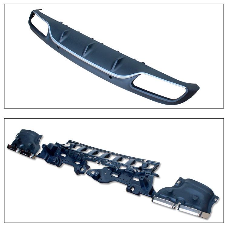 Mercedes-Benz C-Class W205 Coupe AMG Квадро Выхлоп Задний Спойлер Обвес