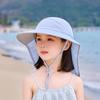 Children's hats boys and girls outdoors big eaves shawl neck protection sun hat summer breathable sun protection bucket hat