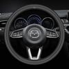 Кожаная накладка на руль автомобиля из углеродного волокна для Mazda 3 5 6 SKYACTIV Axela Atenza CX30 CX5 CX8 CX9 MX5 RX8 RX7 BT50 Аксессуары