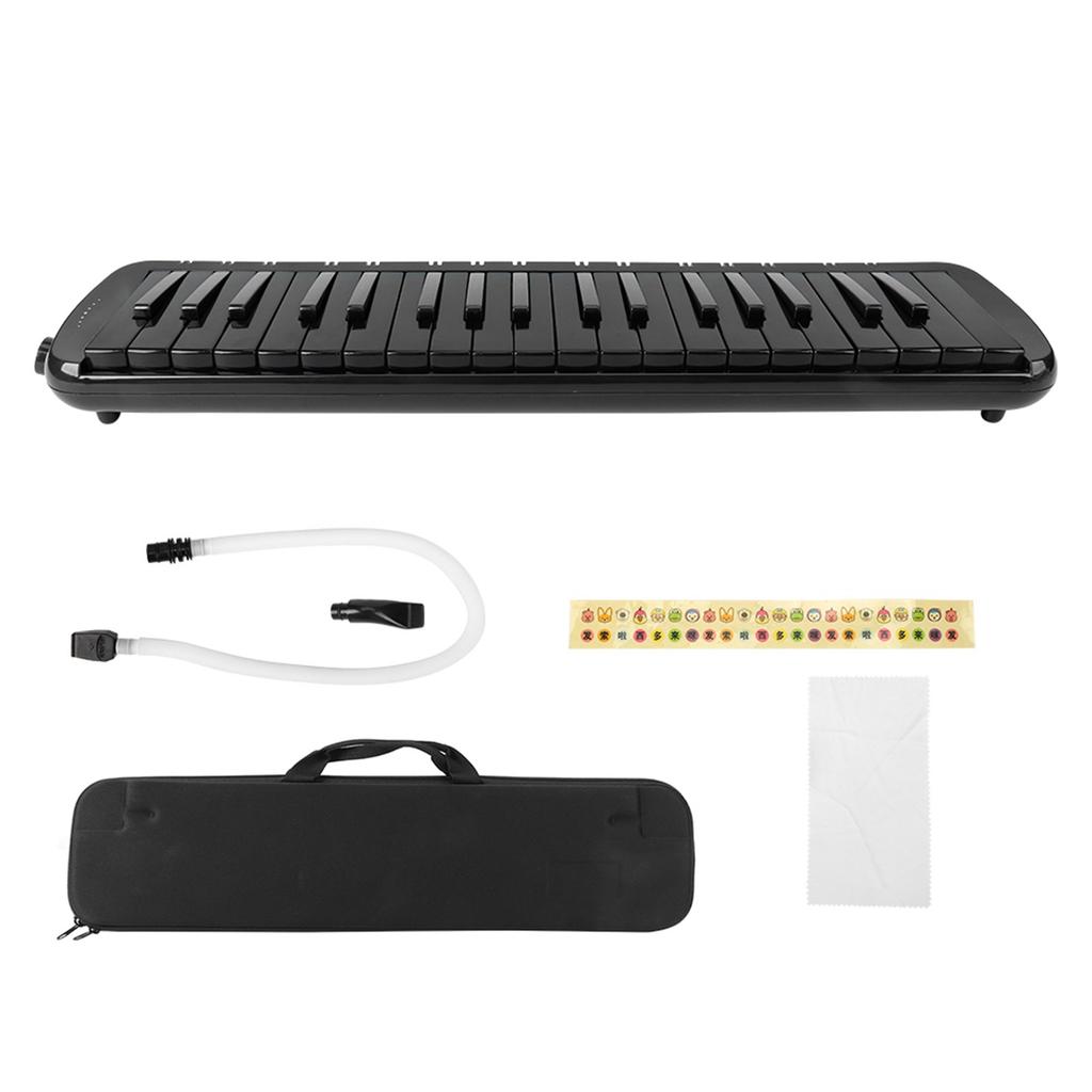 Музыкальный инструмент Melodica 37 Key Wind, подходящий для сумки для начинающих F37s(черный )
