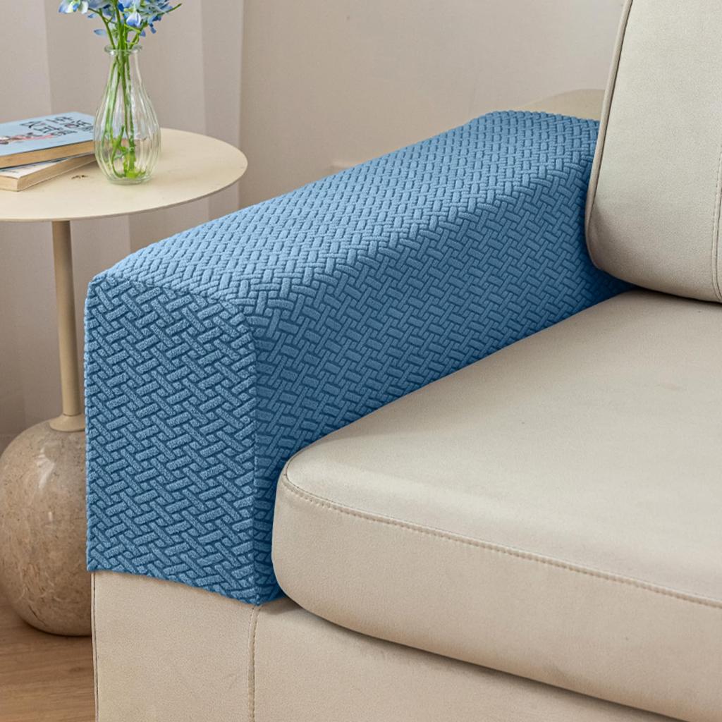 Новые чехлы на подлокотники дивана Простые эластичные чехлы на подлокотники дивана в клетку Противоскользящие Защита мебели от загрязнений Съемные чехлы для кресла