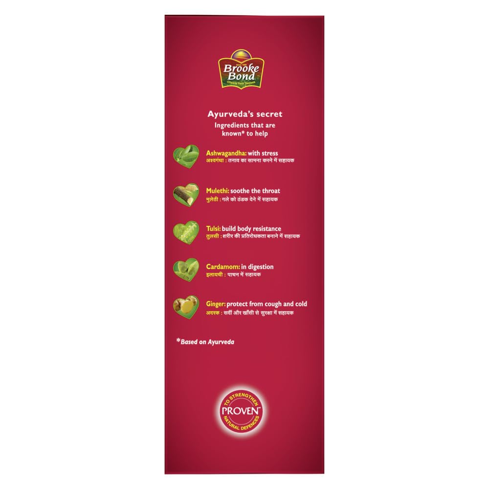 Чай Brooke Bond Red Label Natural Care 500/575 г Упаковка С 5 Аюрведическими Ингредиентами Черный Чай