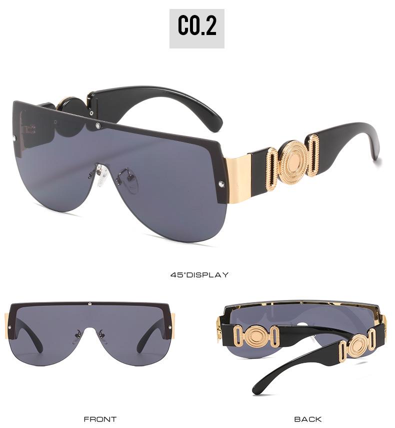 Трендовые европейские и американские солнцезащитные очки-моноблок с большой оправой 2021