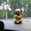 Yousheng Yoga Meditation Dog Ornament Sitting Pug Figurine Statue Animal Sculpture Indoor Outdoor Garden Home Office Desktop Decoration