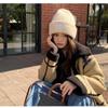 Loose Knitted Hat Korean Edition Women's Autumn and Winter Versatile Thick Knitted Hat Baotou Hat