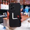 Для Redmi Note 12 12R 12S 13 13R 5 Turbo 3 4 чехол для телефона Lucky 26 Letter мягкий жидкий силиконовый чехол против падений прочный корпус против отпечатков пальцев для Redmi Capa