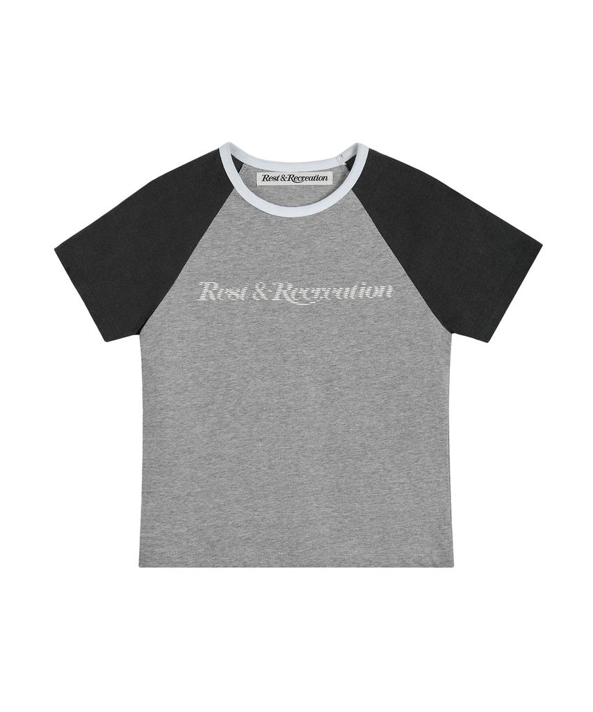 Топ REST&RECREATION с рукавами реглан, короткий рукав - Серый