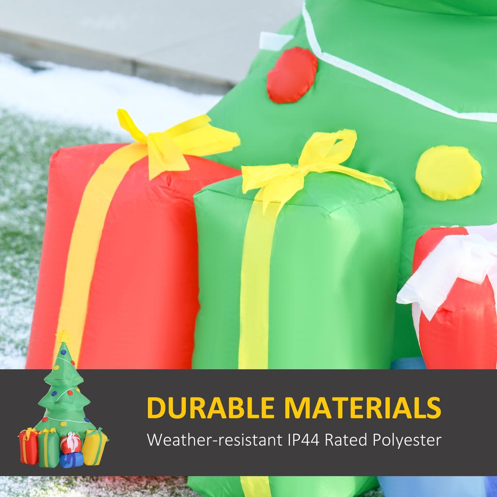 5ft Inflatable Christmas Tree Xmas Air Blown Holiday Decoration LED Lawn Yard Outdoor Ornaments