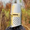 Knight Templar Crusader Helmet Medieval Large Helmet Cosplay RPG Hand Helmet