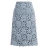 Danmo Autumn Straight Women Skirt Elegant Hollow Out Lace Elegant A-line High Waist Skirts Lady Office Midi Long Skirt