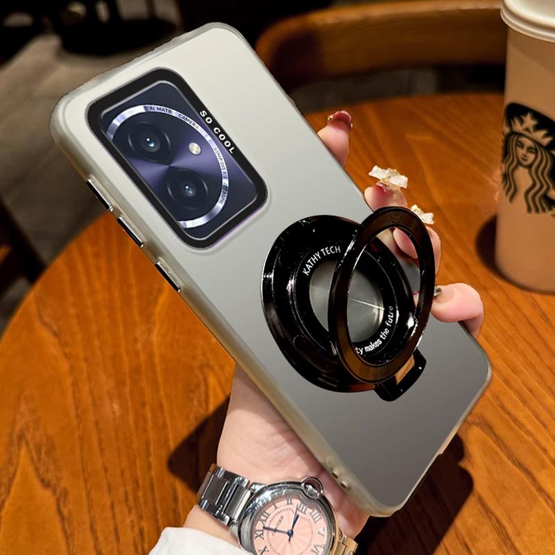 Матовый Жесткий Чехол-Кольцо с Магнитным Держателем для OPPO Reno 13 Reno13 13F 12 10 11 12F 11F 8 8T 9 7 5 6 Pro Find X3 X5 Lite Чехол-Подставка