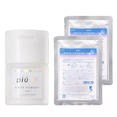 Piu White Powder Очищающее средство для лица в порошке Запасные блоки Очищающее средство для лица в порошке с натуральным папаином Предотвращает Подходит для натуральной грубой и Идеально для средней и