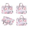 13" Laptop Bag with Rose Print and Handle - Gray