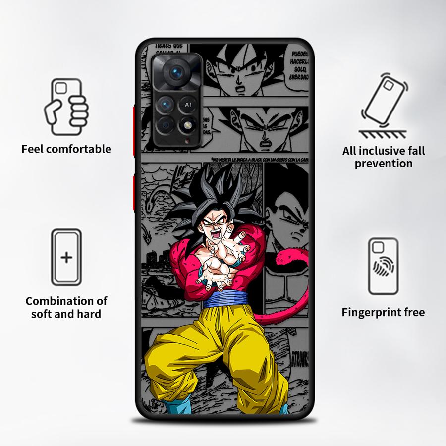 Чехол-бампер из ТПУ для Xiaomi Redmi Note 11S 7 9S 8 9 10 11 Pro 13 14 12 ProPlus 10S 12s 8T 14 Pro+ Крутой Аниме DBS GK