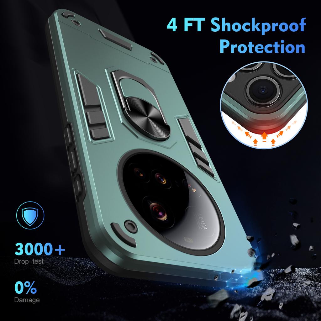 Чехол для Xiaomi 15 Ultra PC+TPU Защитный чехол для телефона с кольцом-подставкой