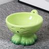 Cute Pet High Foot Bowl Ceramic Cats Drinking Feeder Dog Food Feeding Basin  Water Container