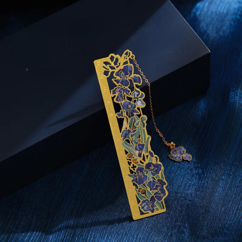 Ретро Классическая Европейская Закладка для Книги Винтажная Картина Маслом Серия Металлическая Полая Закладка Для Студентов Креативный Дизайн Подарок Учителю