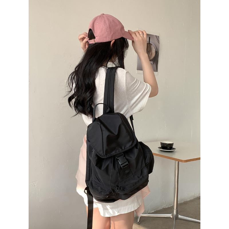 Рюкзак большой вместимости женский для путешествий налегке, повседневный нейлоновый компьютерный рюкзак с откидным клапаном, новый рюкзак для поездок на работу, на плечо