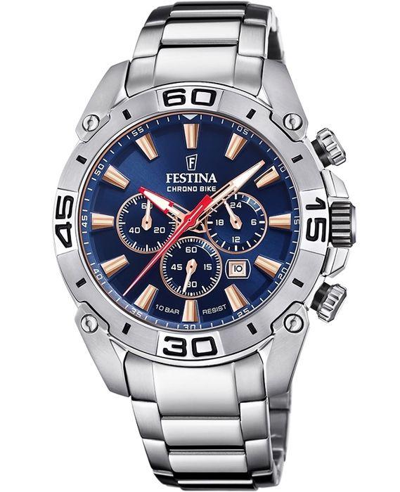 Montre - Festina - F20543/4 - Diamètre 45,50mm - Cadran bleu nuit - Étanchéité 100m