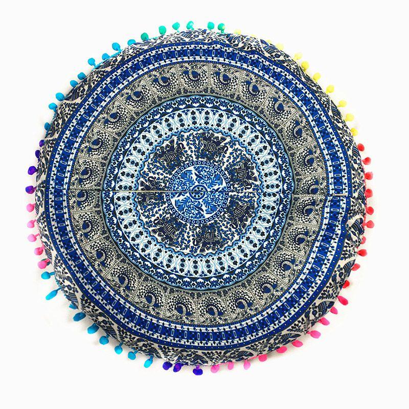 Premium Quality Mandala Round Cushion Cover For A Timeless Bohemian Look