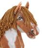 Hobby Horse Large Premium Stick Horse - Piebald Tobiano with Brown Mane A3
