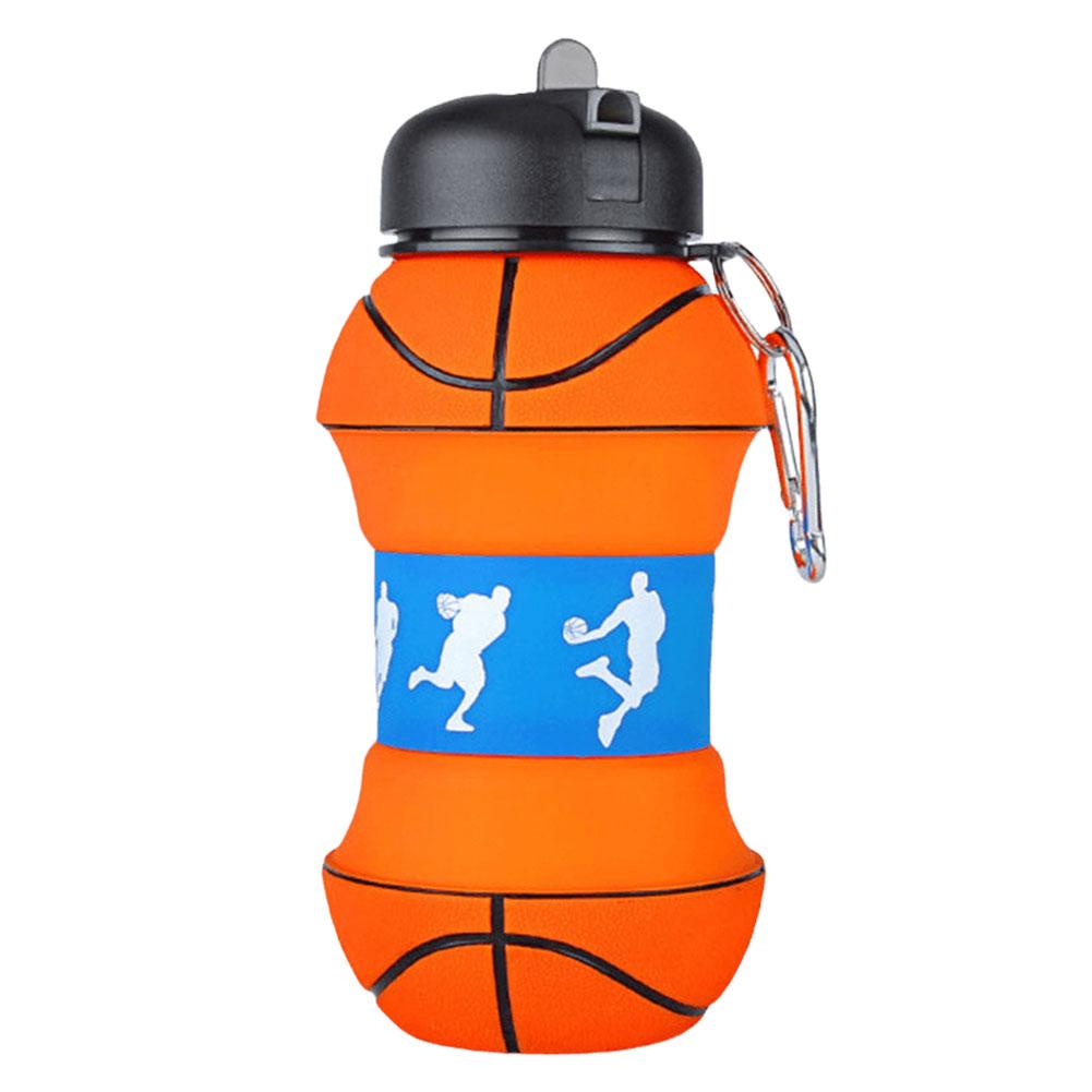 550 мл складная бутылка для воды портативная чашка для воды герметичная спортивная детская кувшин для воды с карабином для баскетбола тенниса