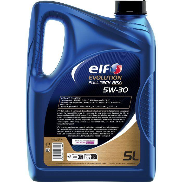 Моторное масло - ELF - Evolution Full-Tech RPX 5W-30 - 5л