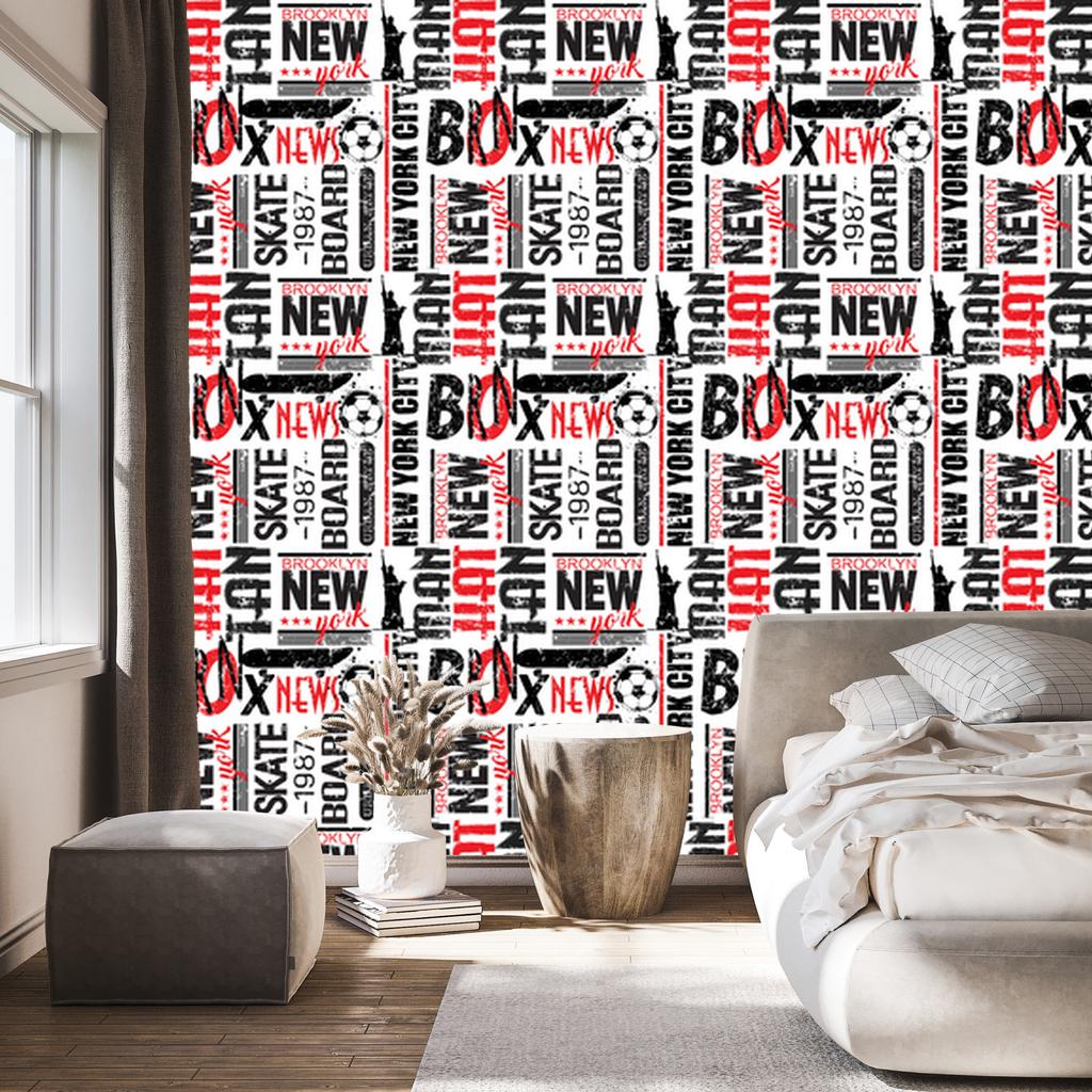 New Yorker Style Wallpaper for Living Room and Bedroom 50x1000