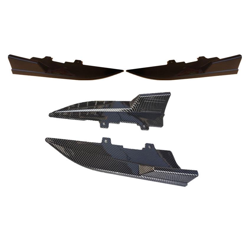 Rear Bumper Splitter Side Spoiler Canards Apron Cover Sticker Gloss Black For BMW 3 Series G20 G28 325 330 M-Sport 2019-2024