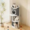 Игровой комплекс для кошек Когтеточка-бочка с 3 кошачьими пещерами Сизалевая когтеточка Многоярусный игровой комплекс для кошек для семьи с несколькими кошками