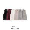 Araltay New Arrival Fashion Style Women's Fashion All-Match Artificial Fur Effect Vest Tops 4369242
