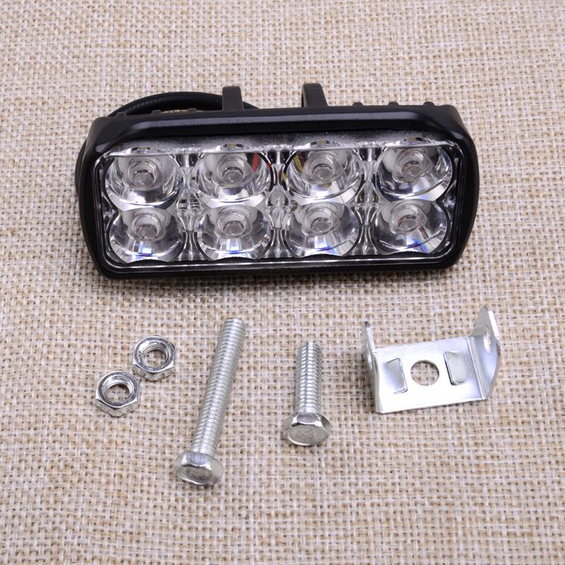 2Pcs 9-30V 10W 8LED Work Light Bar Spotlight Headlight Universal For Car Truck Motorcycle Boat Off-road SUV ATV UTV