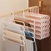Multifunctional 5-Layer Non-Slip Trouser and Scarf Hanger for Wardrobes