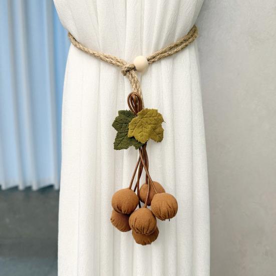 2 шт. Подхваты для штор с декором в виде тыквы, установка без сверления, декоративные держатели для штор, для гостиной