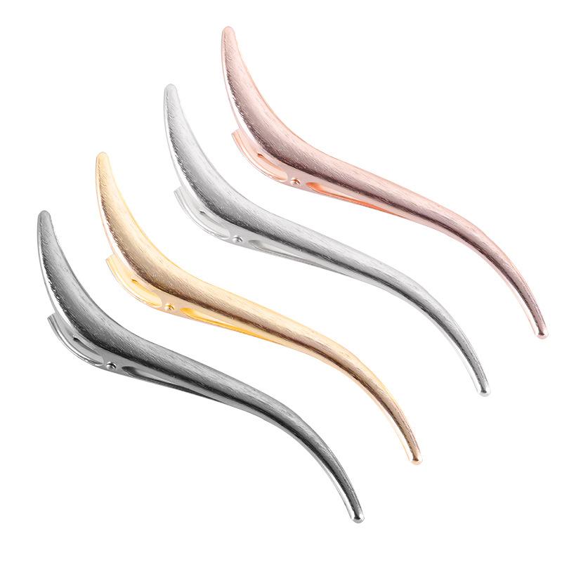 Модные матовые металлические заколки для волос, простые S-образные геометрические заколки для длинных волос, аксессуары Mujer Pince Cheveux